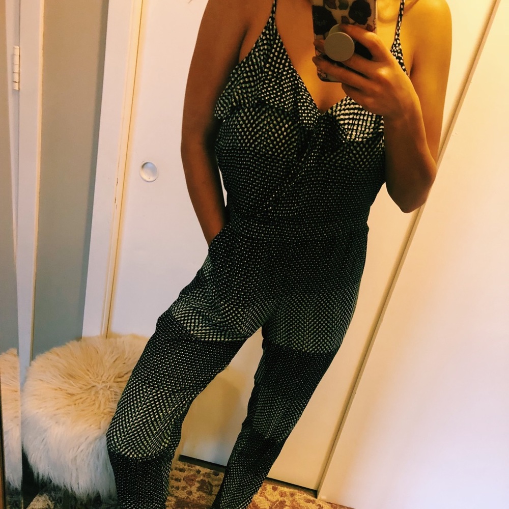 Green Polkadot Jumpsuit